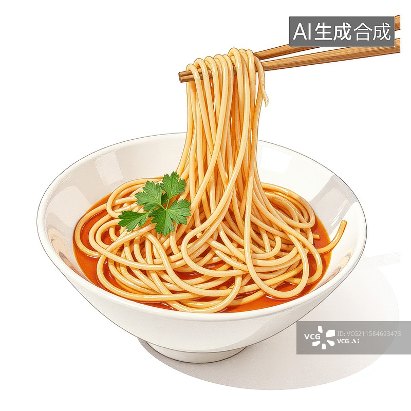 【AI数字艺术】一碗香喷喷的面条拌面图片素材