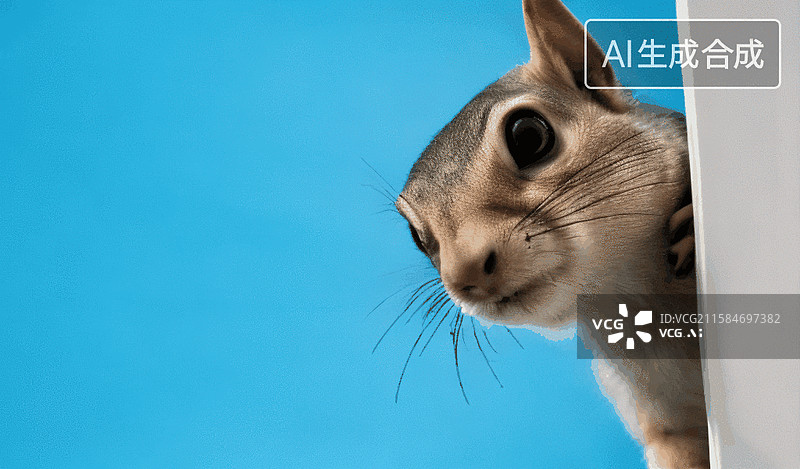 【AI数字艺术】猫咪探头好奇图片素材