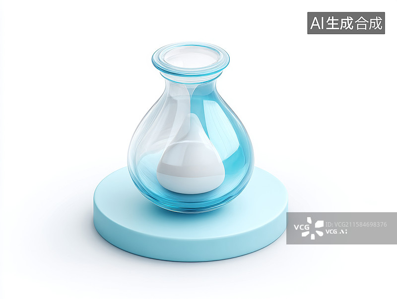 【AI数字艺术】玻璃瓶中的白色物体图片素材
