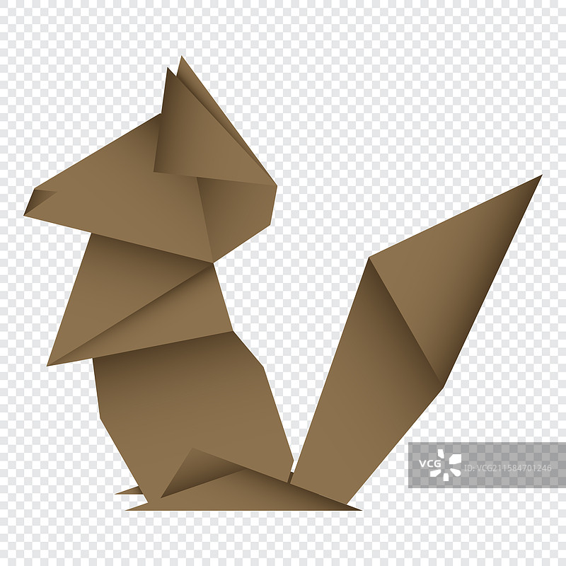 抽象松鼠折纸标志图片素材