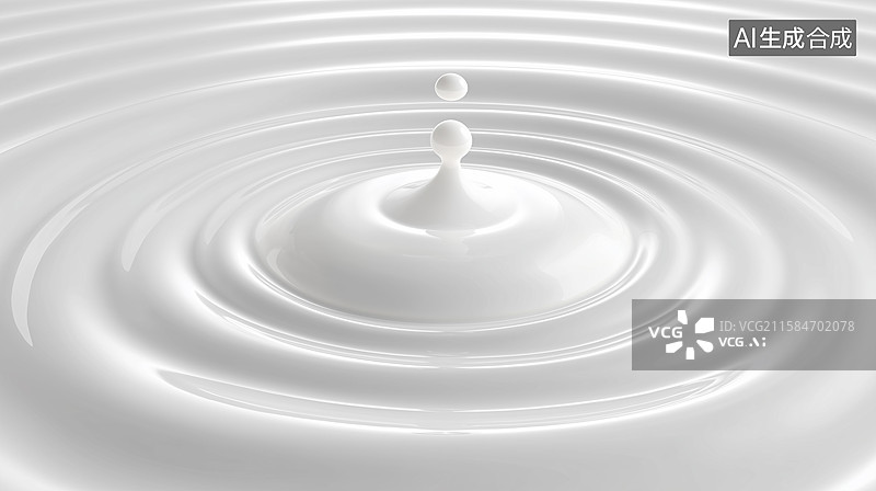 【AI数字艺术】牛奶滴落水波纹理场景图片素材