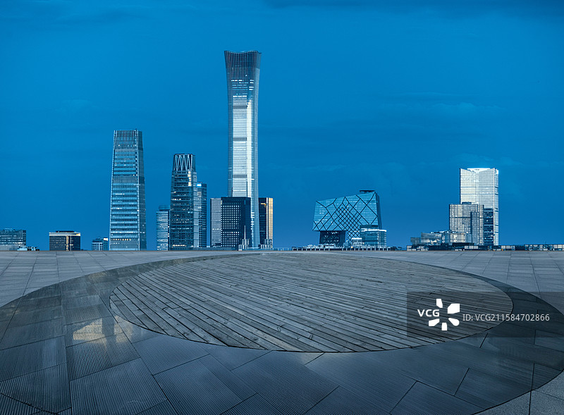北京国贸CBD金融区，城市天际线，城市地面广场，汽车广告背景图，广告背景，金融区图片素材