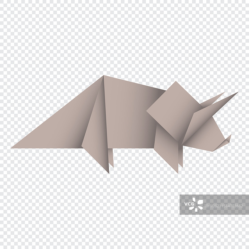 抽象恐龙折纸标志图片素材