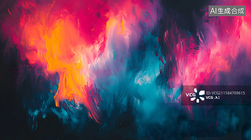 【AI数字艺术】红黄蓝彩色纹理，泼墨涂鸦素材背景图片素材