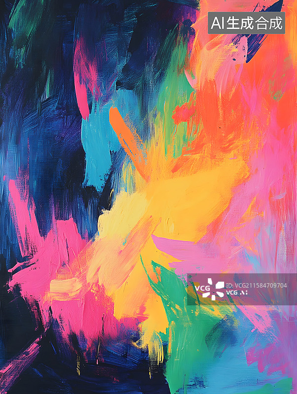 【AI数字艺术】红黄蓝彩色纹理，泼墨涂鸦素材背景图片素材