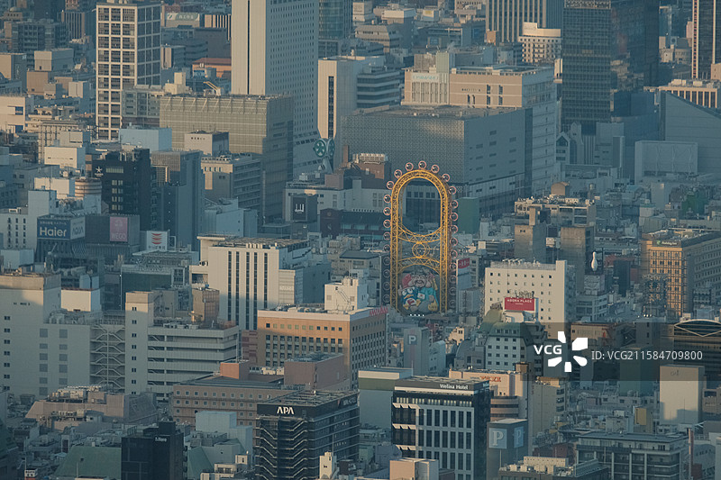 城市建筑的高角度视角大阪阿倍野Harukas300展望台图片素材