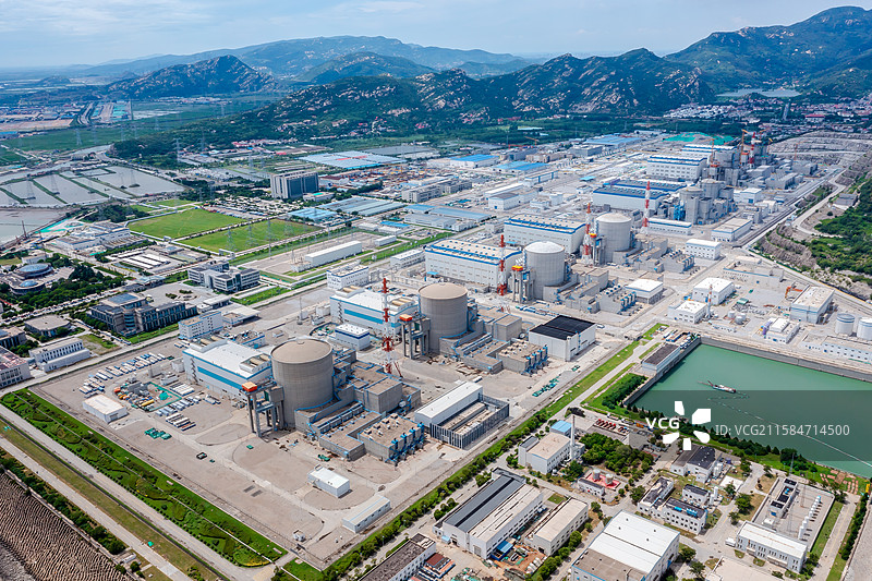 连云港田湾核电站航拍图片素材
