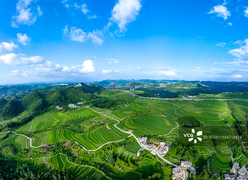贵阳龙里河大桥航拍全景图图片素材