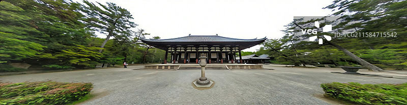 唐招提寺由鉴真大师主持建成，是日本律宗总本山，建筑具盛唐风格，文物众多，是中日文化交流的重要象征图片素材