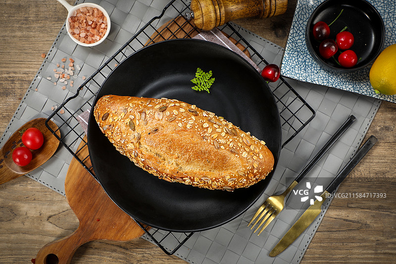 坚果面包图片素材