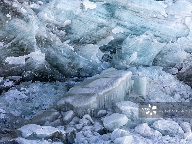 玻利维亚 拉巴斯 Glaciar Ventanani 冰川图片素材