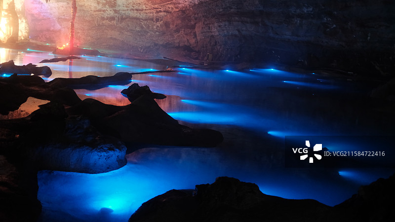多彩溶洞（贵州遵义双河洞）图片素材
