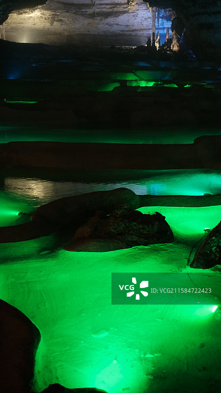 多彩溶洞（贵州遵义双河洞）图片素材