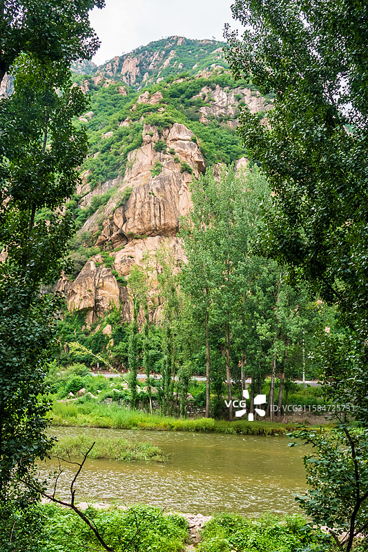 野三坡龙门天关景区—摩崖石刻风光图片素材