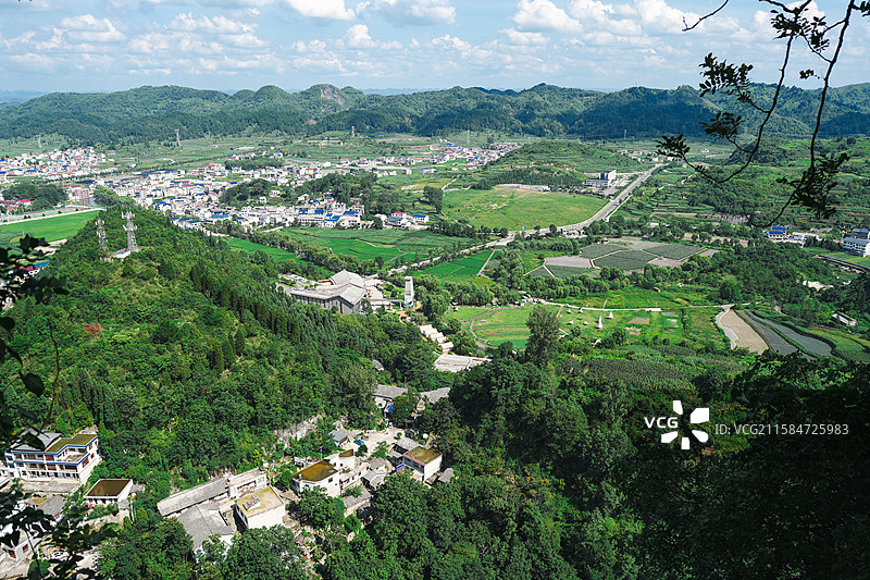 云鹫山云峰屯堡云鹫山俯瞰全景图片素材