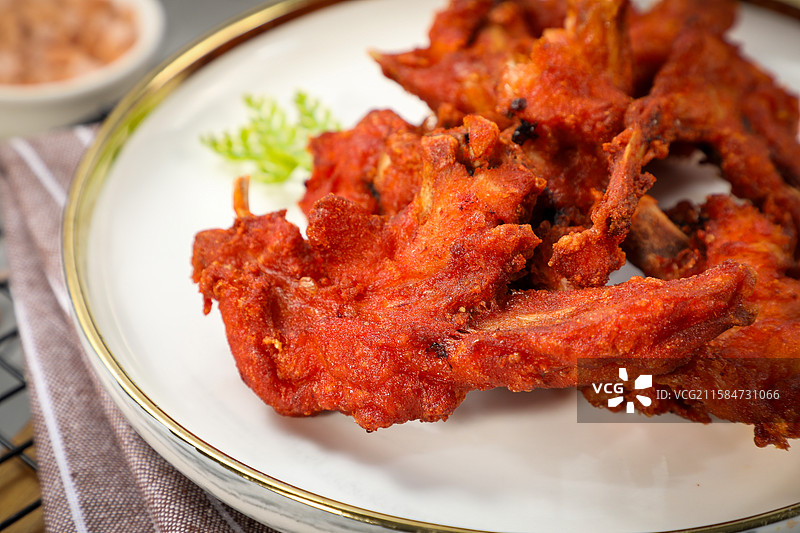 炸鸡叉骨图片素材