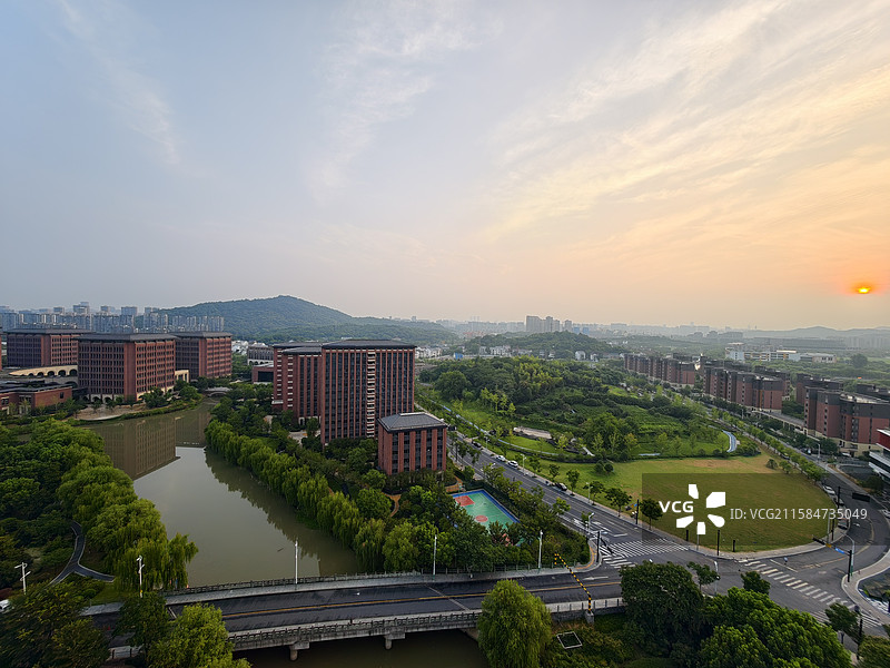 俯瞰北京航空航天大学杭州校区图片素材