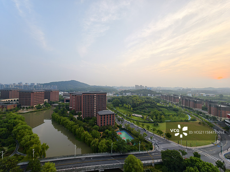 俯瞰北京航空航天大学杭州校区图片素材
