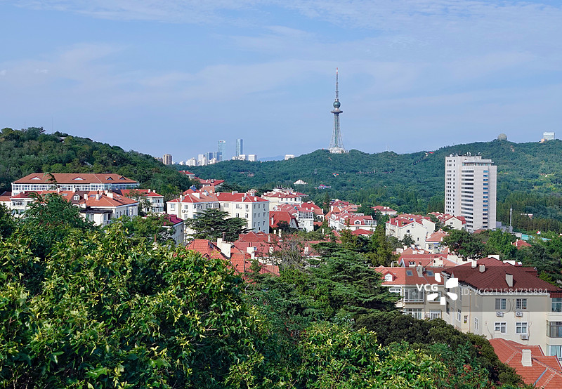 青岛城市山景图片素材