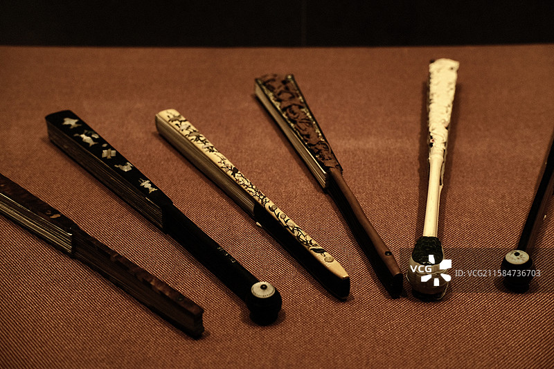 天津博物馆扇子展图片素材