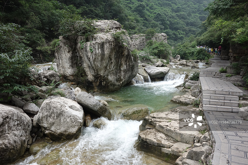 河南省焦作市修武县云台山：泉瀑峡图片素材