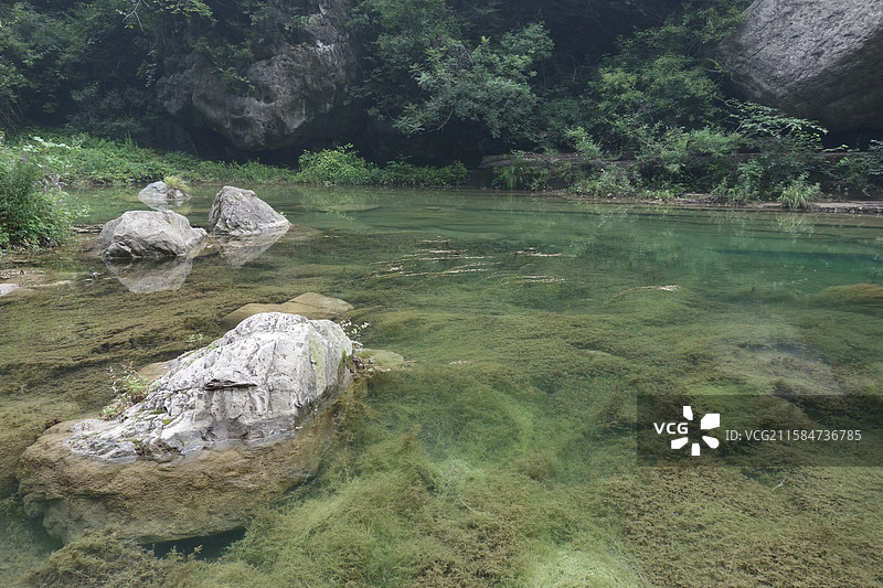 河南省焦作市修武县云台山：泉瀑峡幽潭图片素材