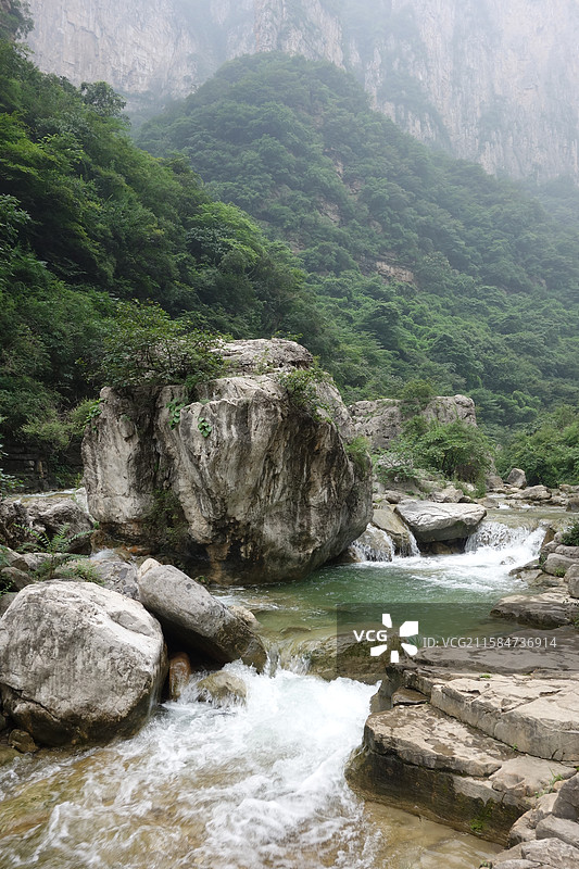 河南省焦作市修武县云台山：泉瀑峡图片素材