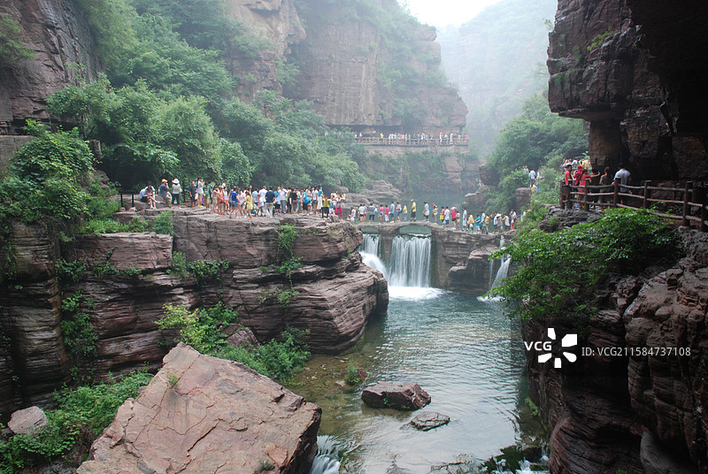 河南省焦作市修武县云台山：红石峡图片素材