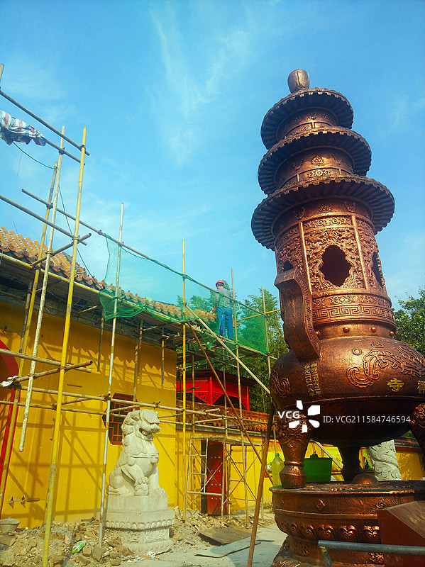安徽淮北修缮中的泰山寺图片素材