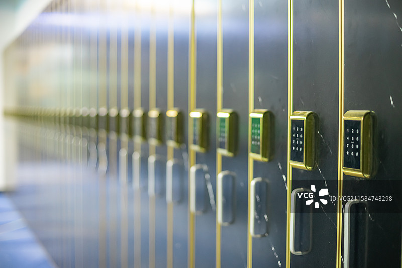 中国公共设施拍摄主题，公共场所公共设施储物箱设备用品，室内无人图像摄影图片素材