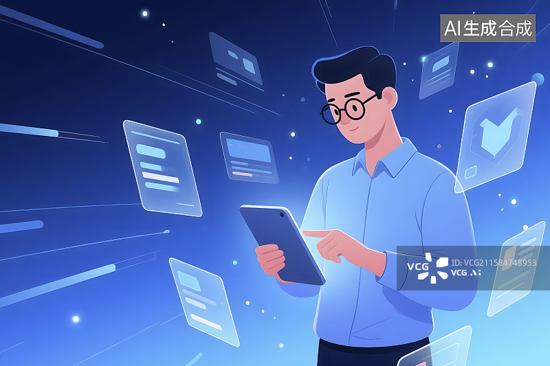 【AI数字艺术】操作笔记本电脑的白领图片素材