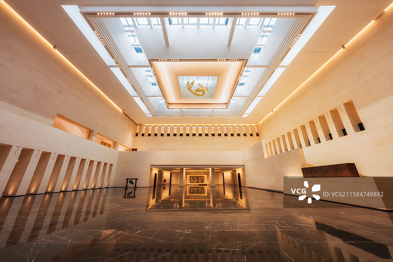 河南，安阳市，殷墟博物馆，大邑商，人类文明的宝库，首个全景式展现商文明的国家重大专题博物馆，室内空间图片素材