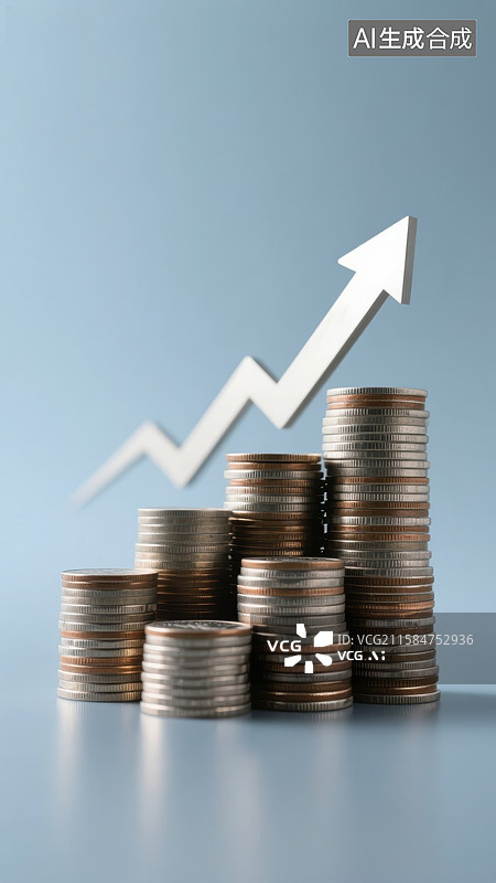 【AI数字艺术】经济增长趋势图片素材