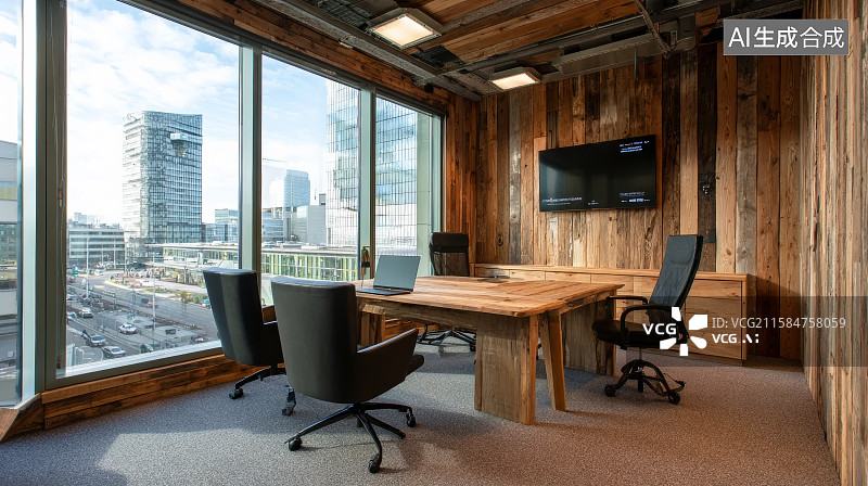 【AI数字艺术】现代办公室会议室，VIP贵宾室，休息室，接待室图片素材
