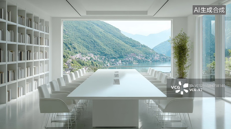 【AI数字艺术】现代办公室会议室，VIP贵宾室，休息室，接待室图片素材