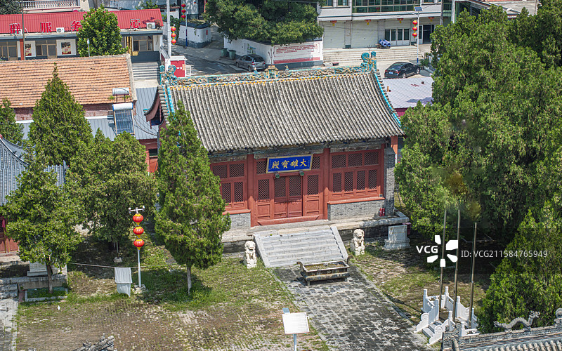 河北省保定市曲阳县行善寺航拍图片素材