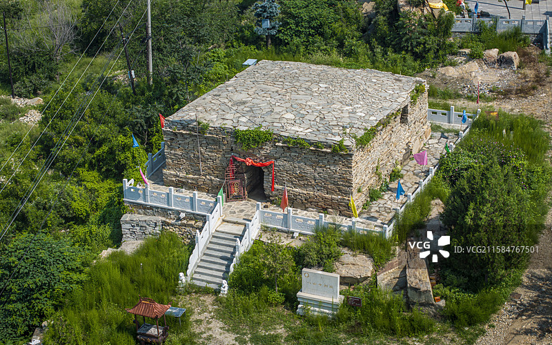 河北省保定市曲阳县八会寺航拍图片素材