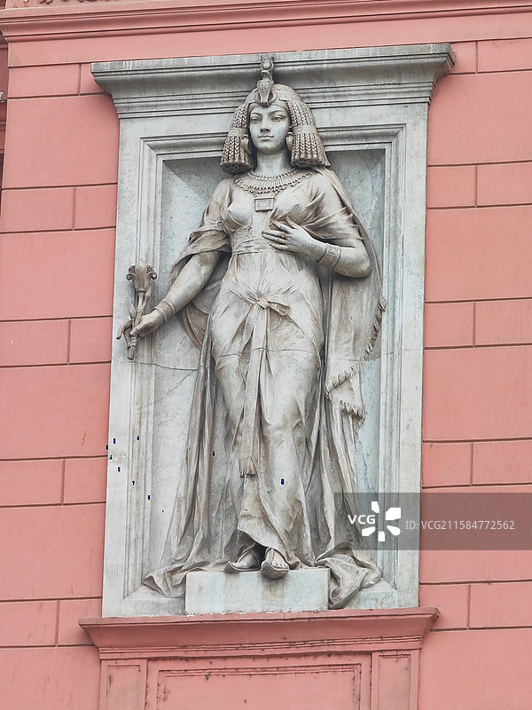 埃及国家博物馆正门雕塑特写图片素材