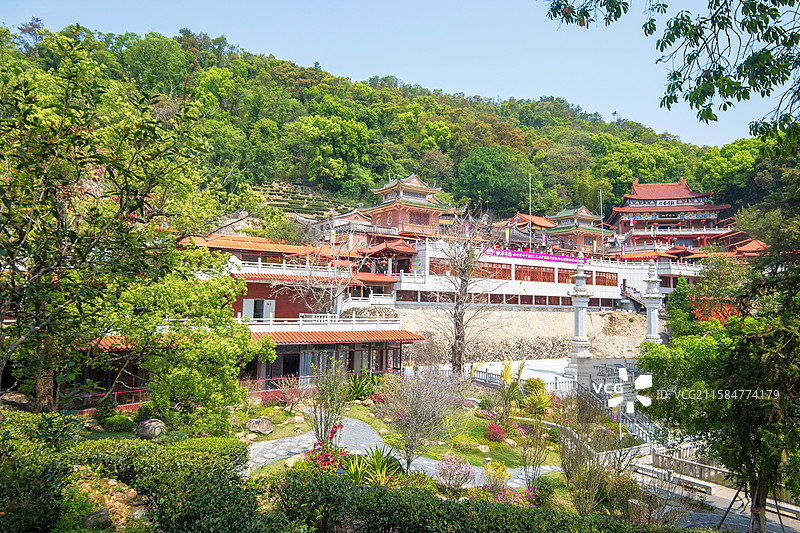 专题：弘一法师的足迹漫游泉南佛国01南安雪峰寺。弘一法师1929年和1940年先后两次游住雪峰寺。寺图片素材