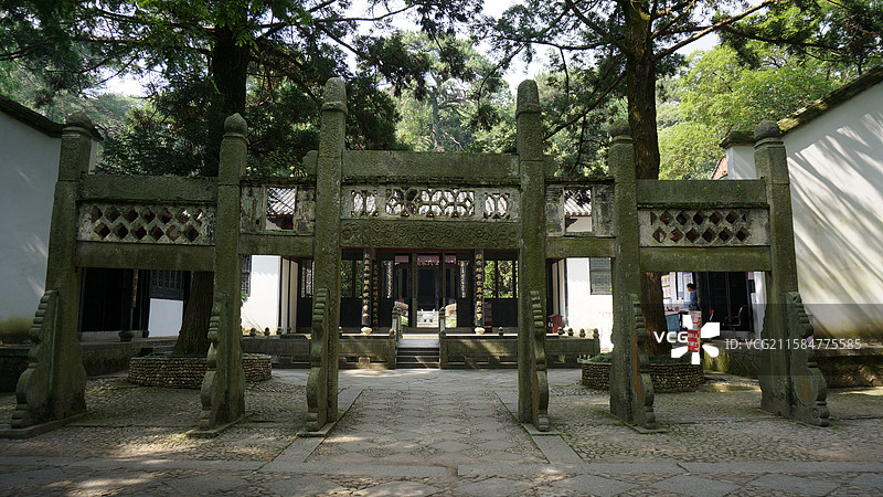 江西省九江市庐山风景区：白鹿洞书院牌坊图片素材