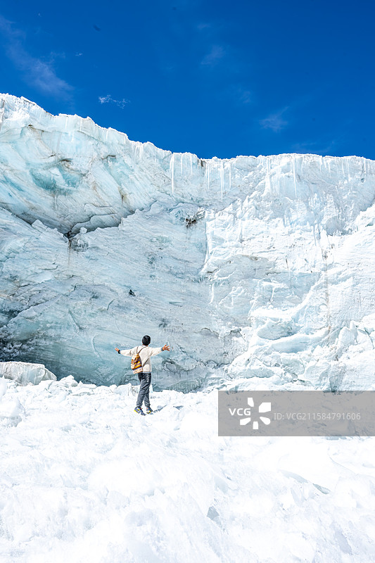 Glaciar Ventanani, La Paz, Bolivia图片素材