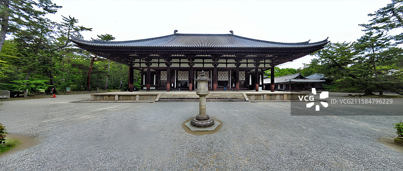 唐招提寺由鉴真大师主持建成，是日本律宗总本山，建筑具盛唐风格，文物众多，是中日文化交流的重要象征图片素材