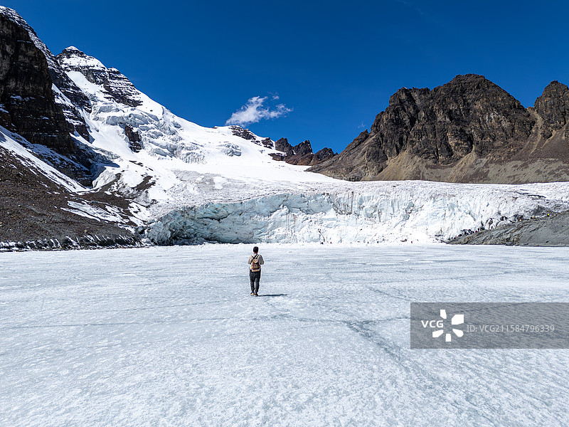 玻利维亚 拉巴斯 Glaciar Ventanani 冰川图片素材