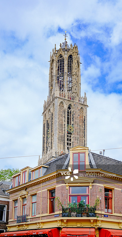 荷兰乌特勒支圣马丁主教座堂塔楼图片素材