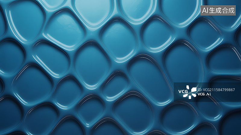 【AI数字艺术】蓝色波纹纹理图片素材
