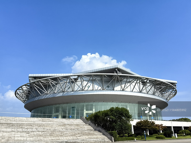 上海旗忠网球中心中央球场，上海大师赛举办地，体育场馆图片素材