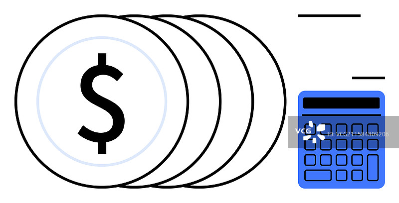 堆叠的财务管理与计算图片素材