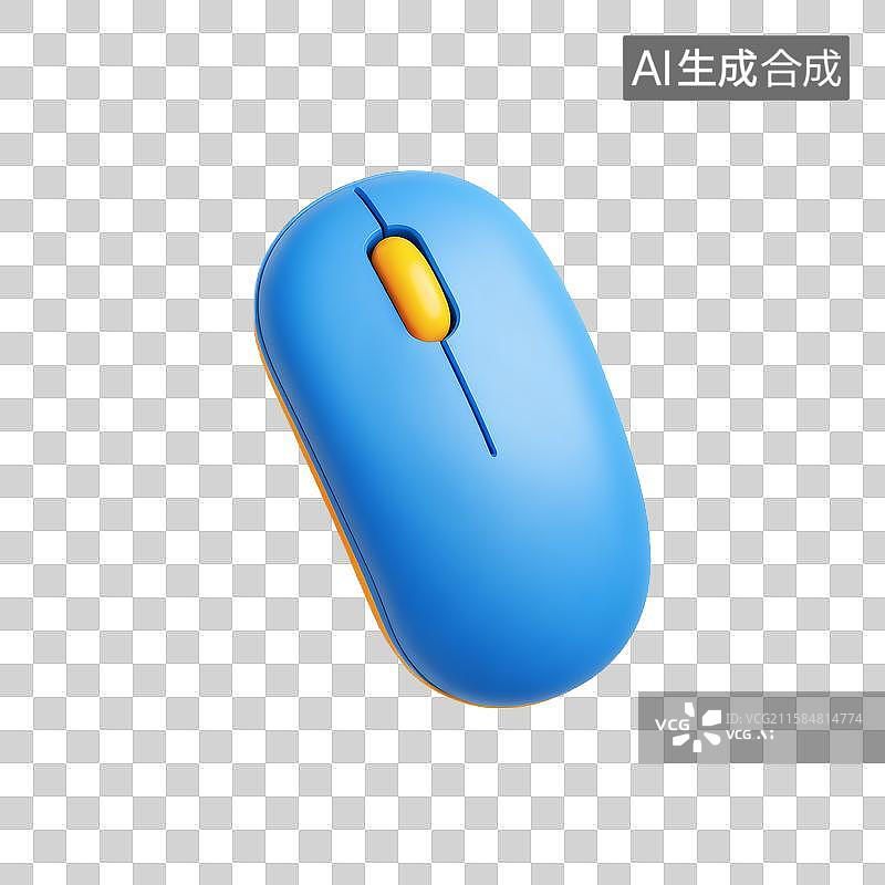 【AI数字艺术】无线彩色人体工学电脑鼠标图片素材