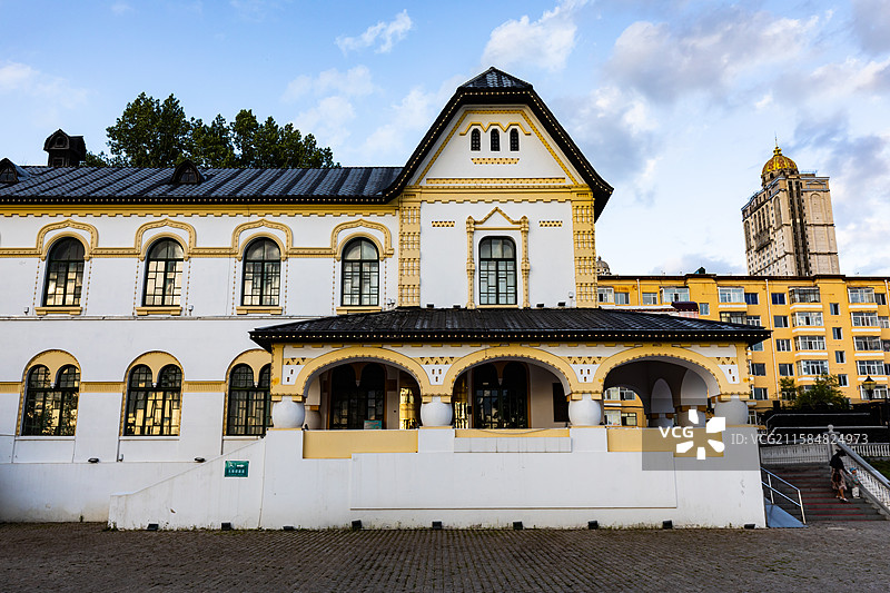 黑龙江省绥芬河市铁路大白楼图片素材