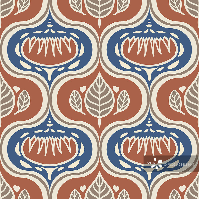 秋季桌布，花卉，叶子，蓝色，米色图片素材